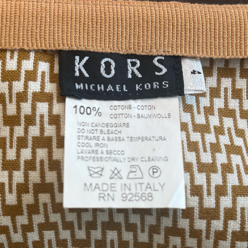 Michael Kors Tan and White A-Line Skirt - Size 4 - Picture 7 of 11